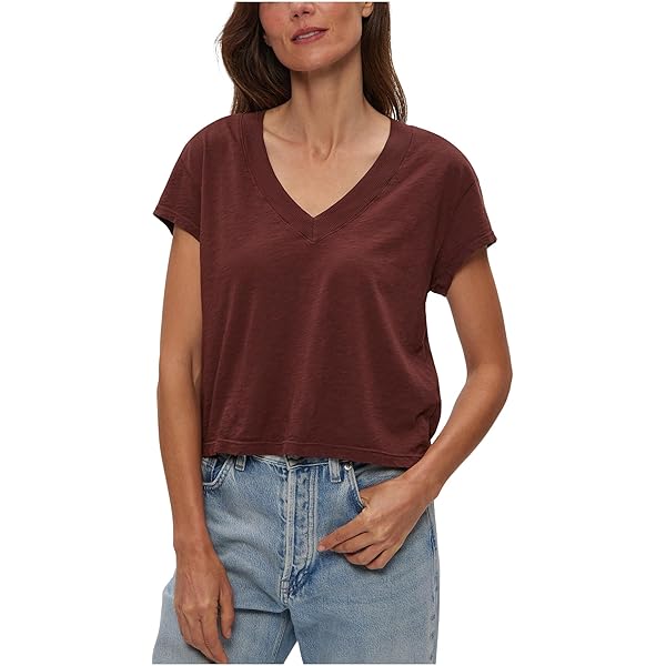 Michael Stars Women's Trudy Crew Supima Cotton Short Sleeve